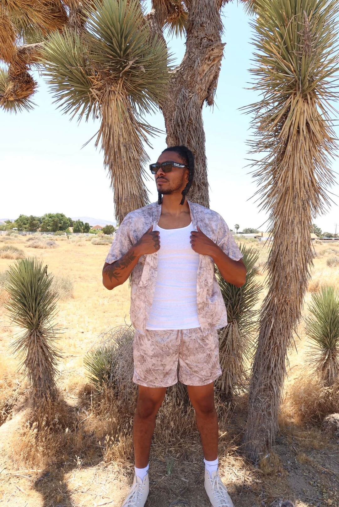 Camo shirt and shorts