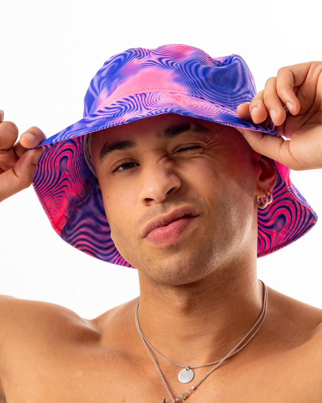 Pink and Purple Swirl Bucket Hat